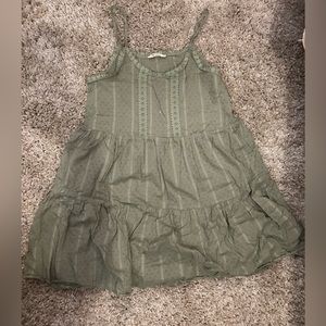 Army Green Spaghetti Strap Dress